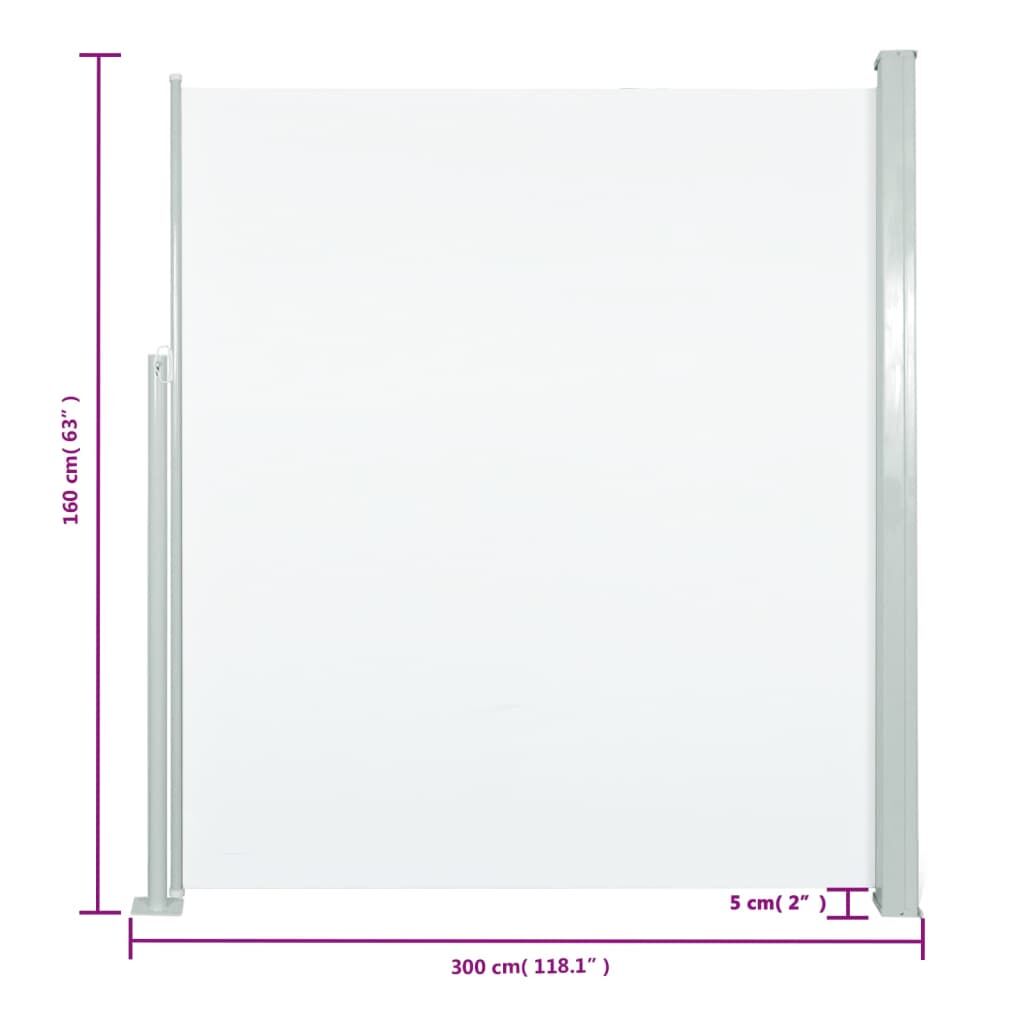 Vidaxl Toldo Lateral Retráctil De Jardín Crema160x300 Cm_2