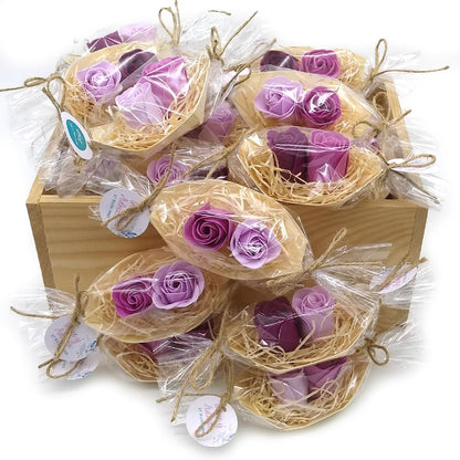 Barca Con Flores Para Regalo Invitados (lavanda) - Rosas De Jabón Para Baño Aromático. Detalle Original Para Eventos_5