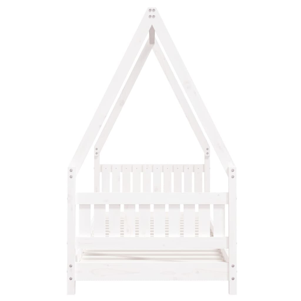 Vidaxl Estructura De Cama Para Niños Madera De Pino Blanco 80x200 Cm_4