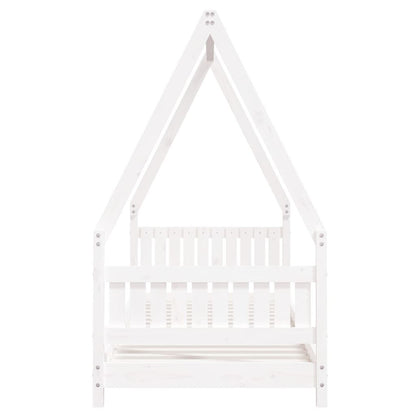 Vidaxl Estructura De Cama Para Niños Madera De Pino Blanco 80x200 Cm_4