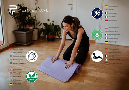 Esterilla De Yoga Y Pilates Antideslizante De 10mm Perpetual - Con Correa Y Bolsa De Transporte_1