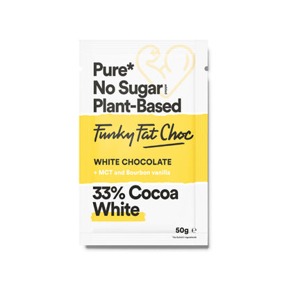 Chocolate cetogénico biológico e vegan 48% branco 50 g