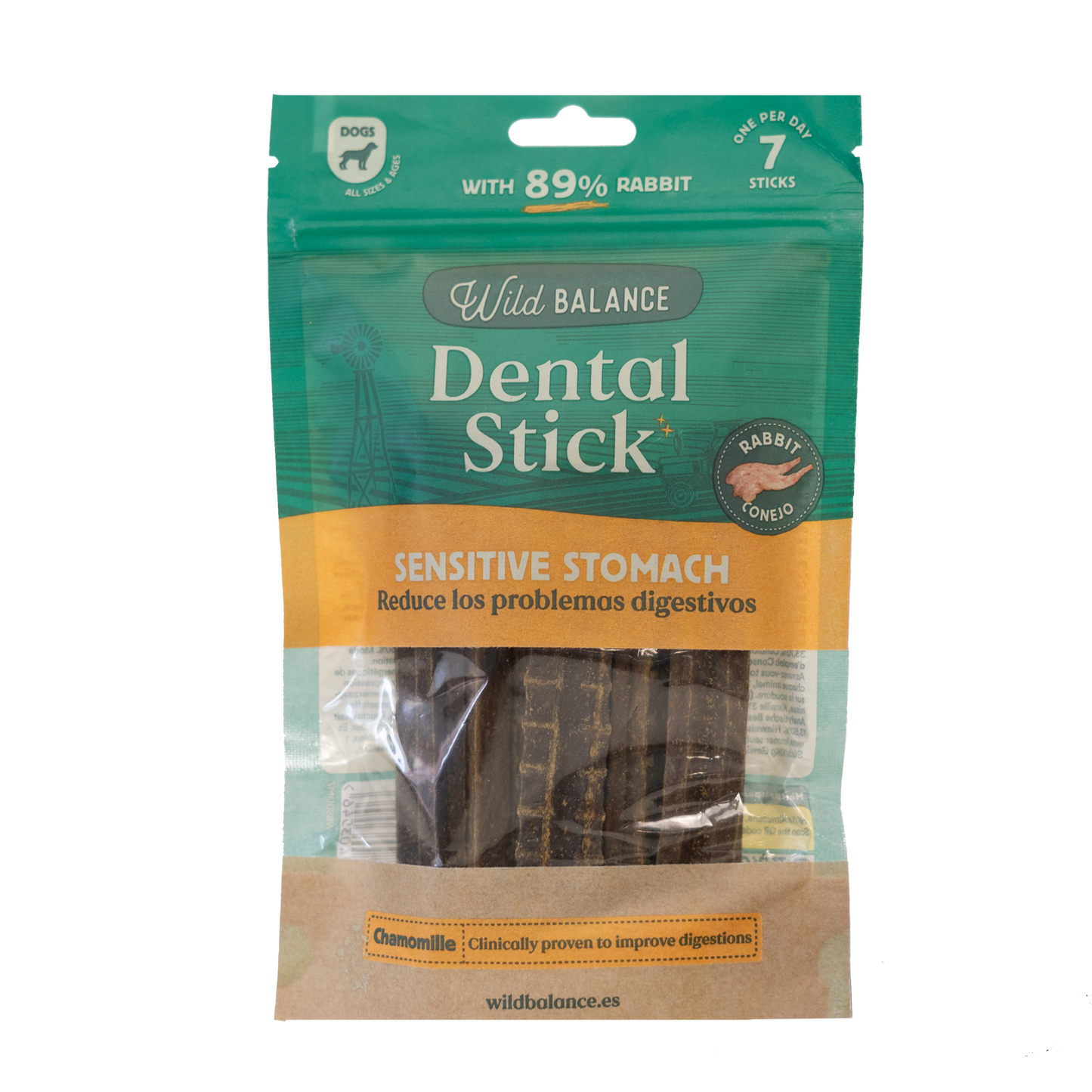 Dental Stick Estômago Sensível Wild Balance 7 unidades.