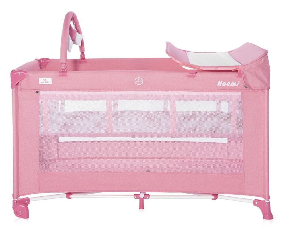 Cuna De Viaje Noemi Plus (2 Niveles) Rose Velvet Unicorn_1