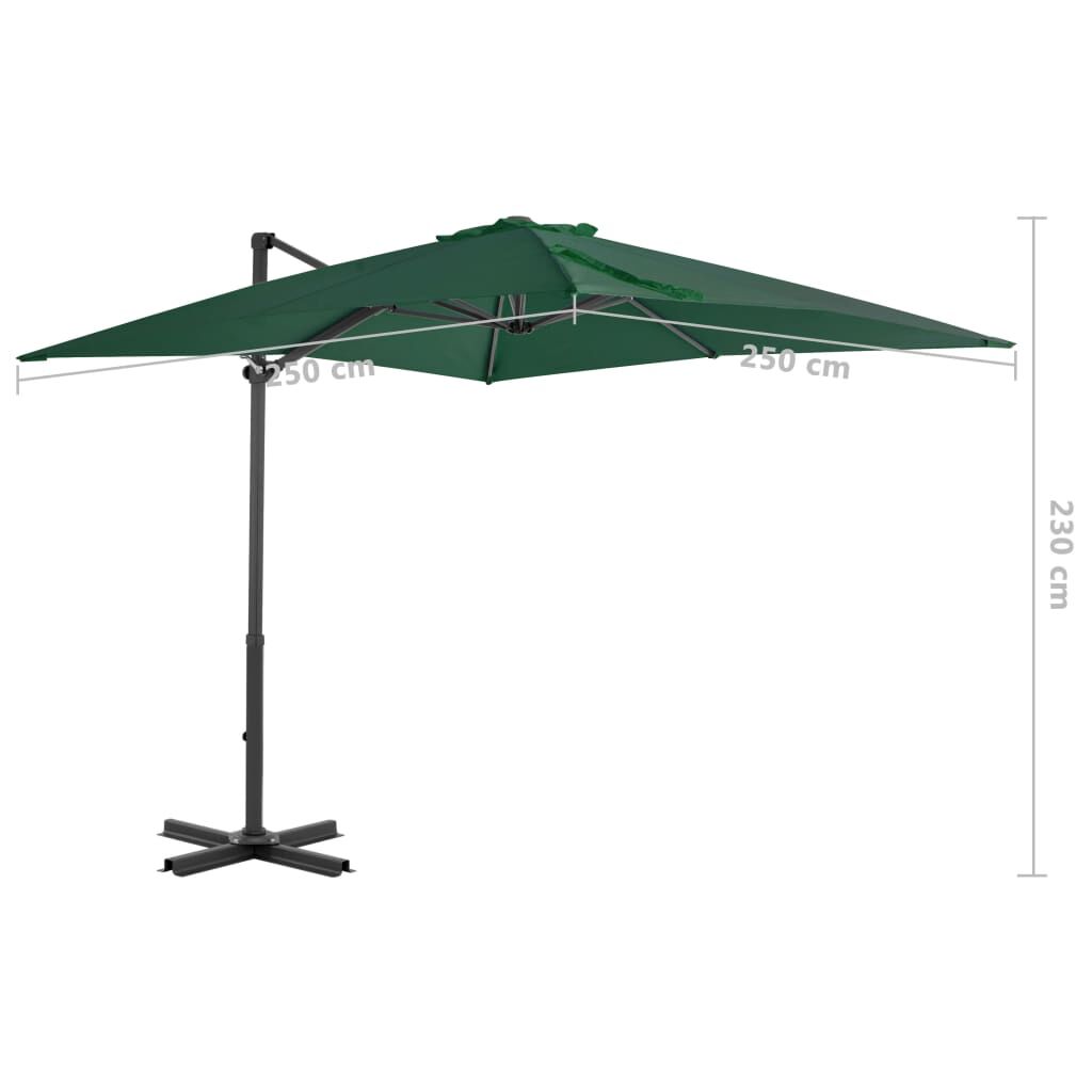 Vidaxl Sombrilla De Jardín Con Base Portátil Verde_2