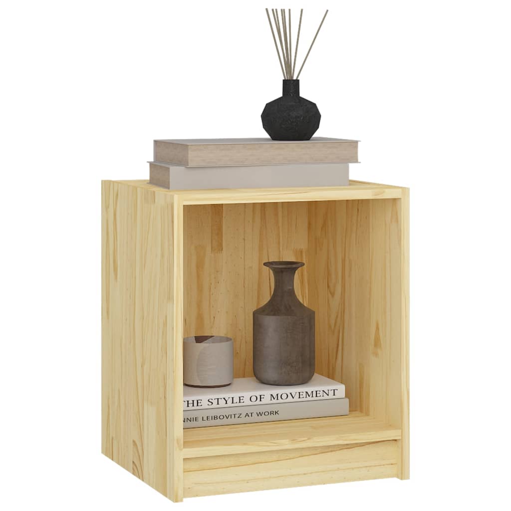 Mesita De Noche Madera Maciza De Mango 35,5x33,5x41,5 Cm_1