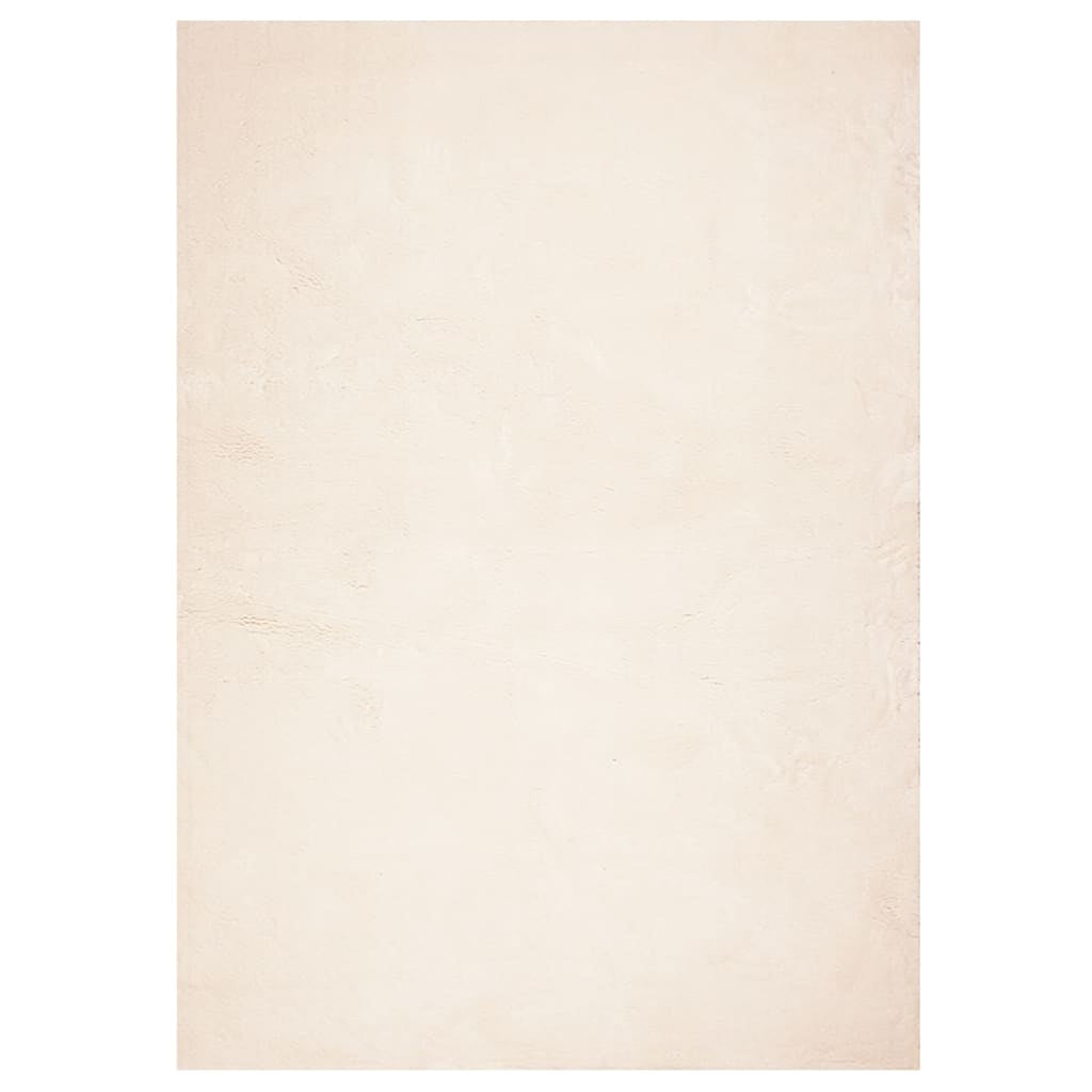 Vidaxl Alfombra De Pelo Corto Suave Lavable Huarte Beige 240x340 Cm_0