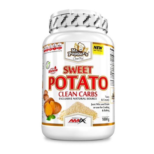 Carbohidratos Sweet Potato Clean Carbs 1kg Sabor Chocolate Blanco Mr.popper's Amix_0