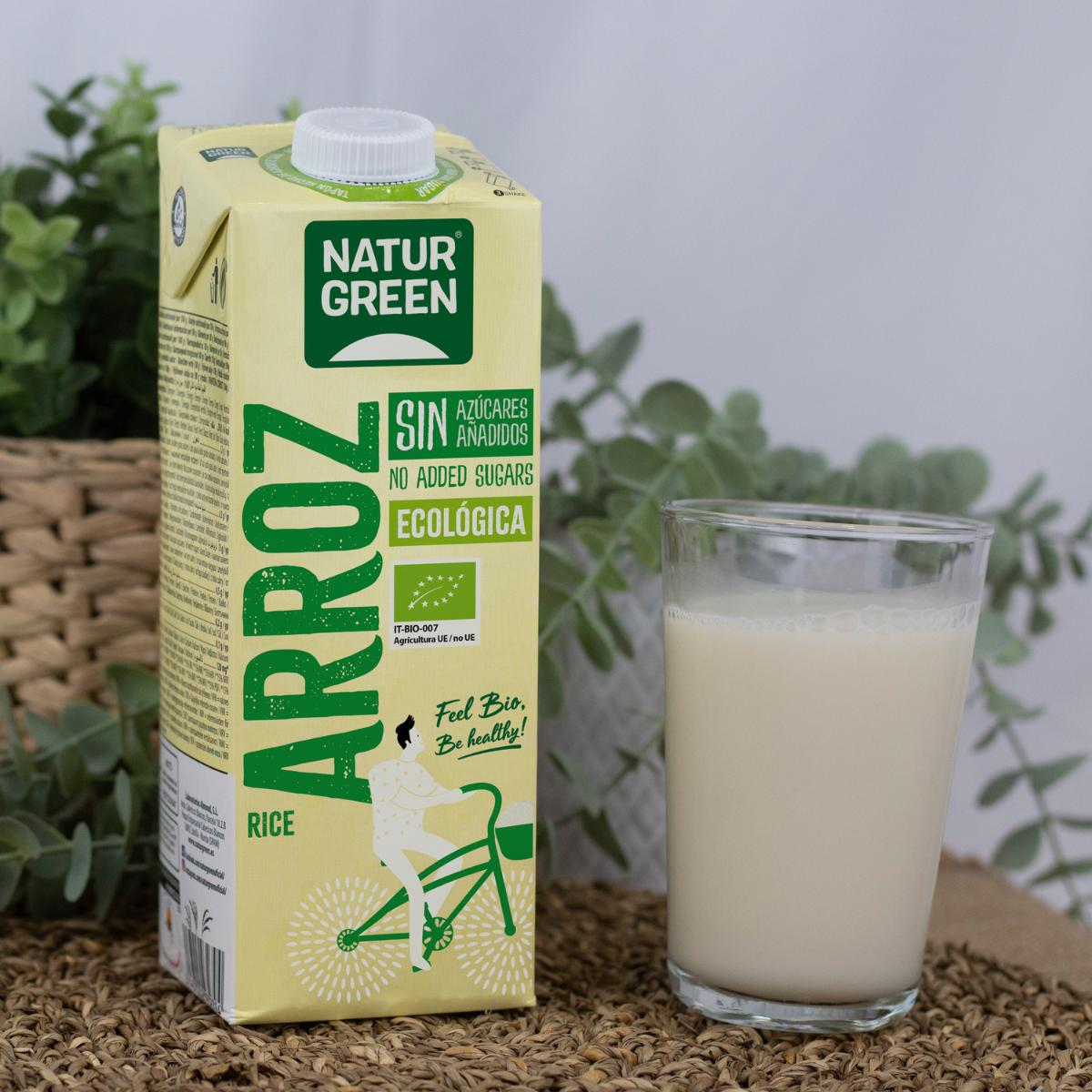 Bebida de arroz sem açúcar NaturGreen 1 L