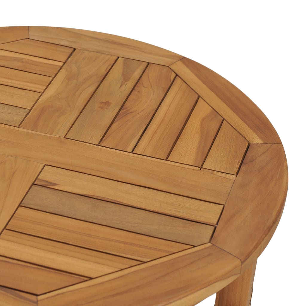 Mesa Alta De Bar De Madera Maciza De Teca Ø 60 Cm_2