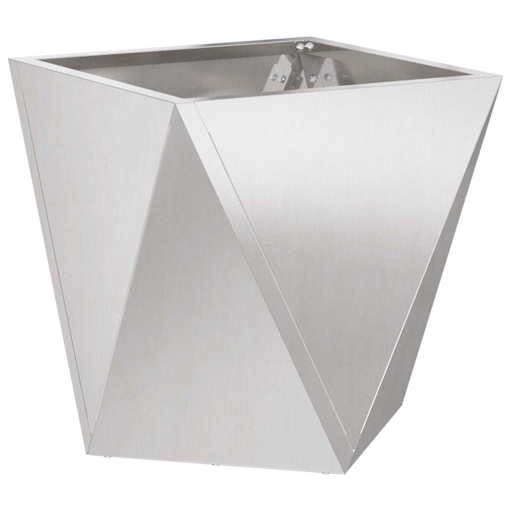 Jardinera 2 Uds. Plateado 30 X 30 X 30 Cm Acero Inoxidable_4