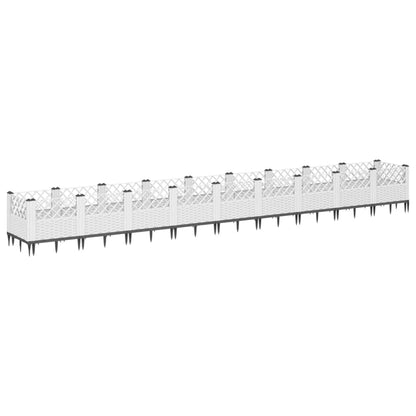 Jardinera Con Clavijas Pp Blanco 363,5x43,5x43,5 Cm_0