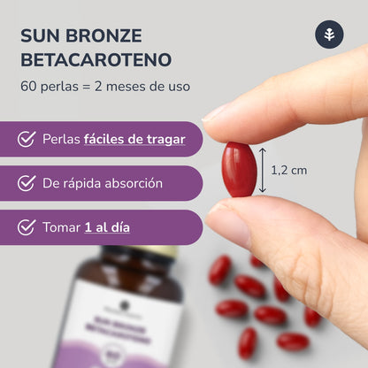 Sun Bronze Beta-Caroteno Planeta Huerto 60 pérolas