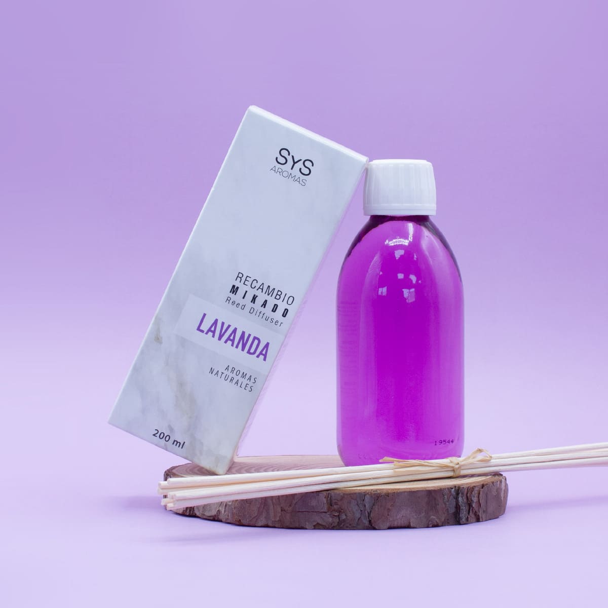 Recambio Mikado Lavanda 200 Ml con Varillas | Aroma Floral Relajante | Refill Difusor | Larga Duración_1