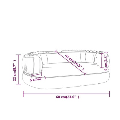 Vidaxl Cama Para Perros De Espuma Cuero Sintético Marrón 60x42 Cm_5