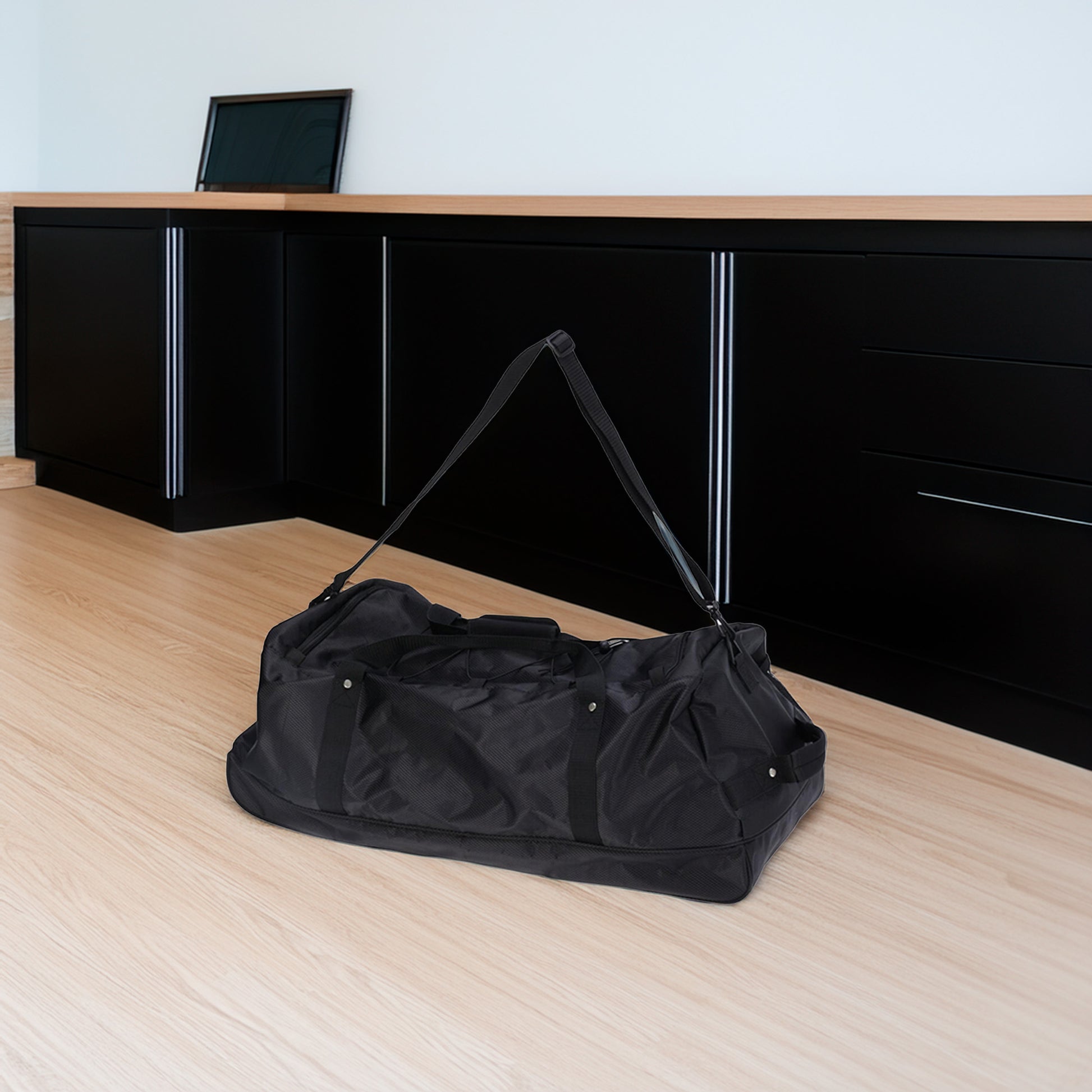 Well Home Bolsa De Viaje De 110l Negro Con Ruedas Y Múltiples Compartimentos_2
