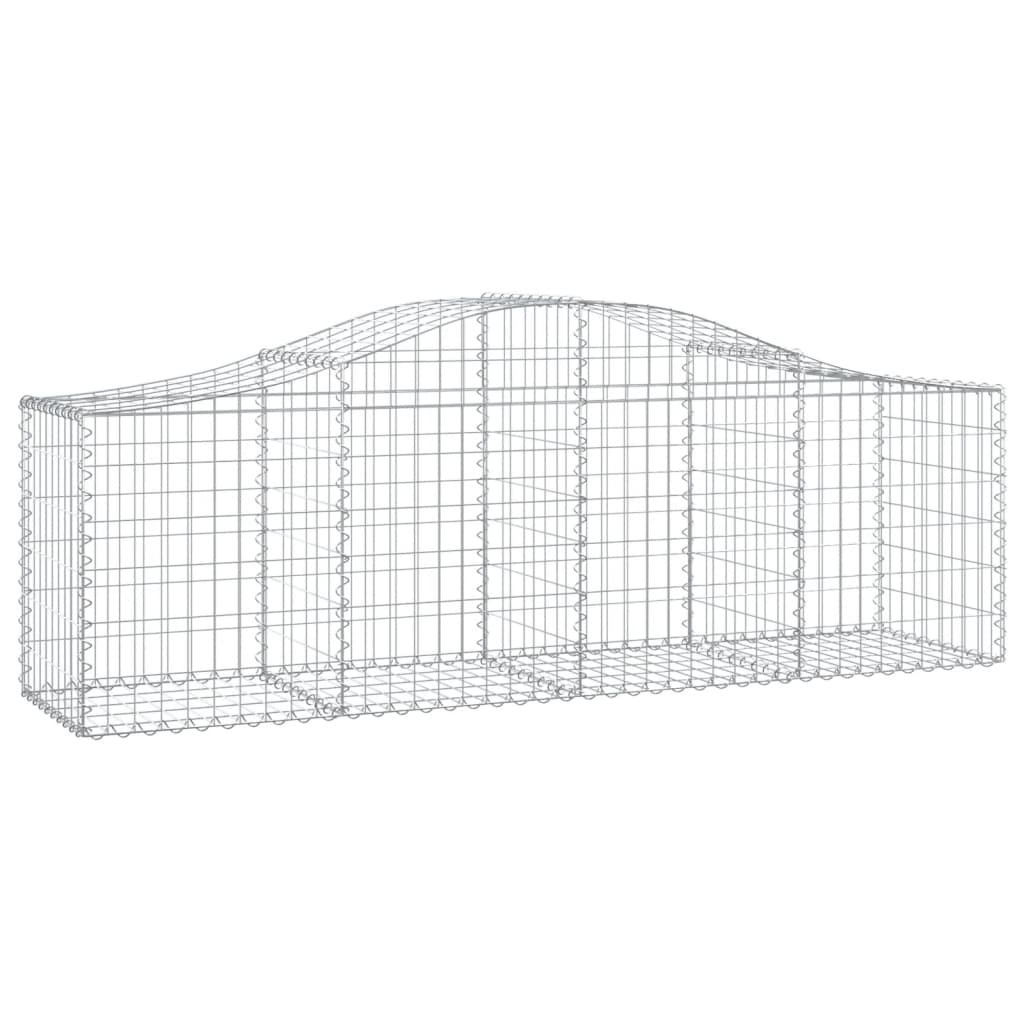Cestas De Gaviones 13 Uds Forma De Arco Hierro 200x50x60/80 Cm_2
