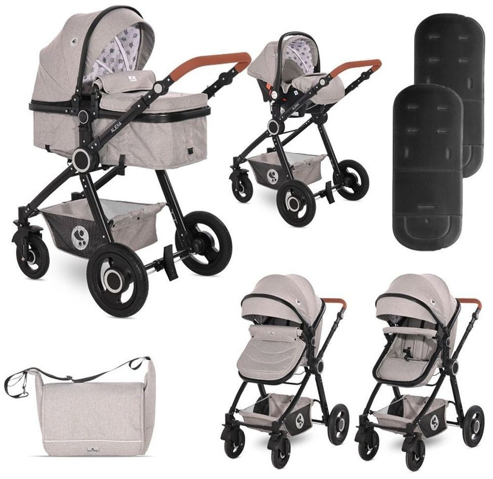 Carrito De Bebé Trío Alexa Grey Elephants_0