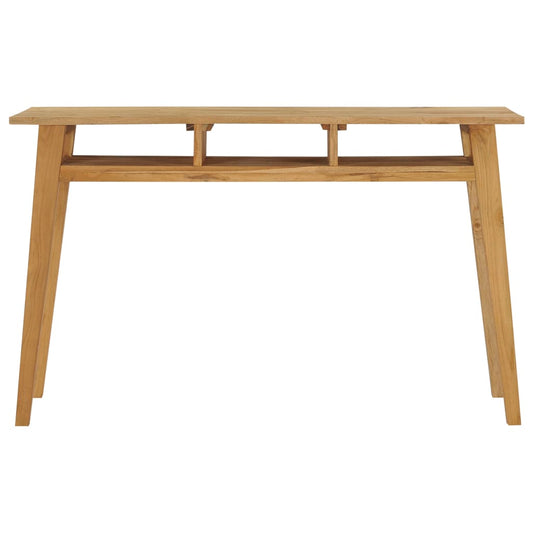 Mesa Consola De Madera De Teca Maciza 120x35x75 Cm_0