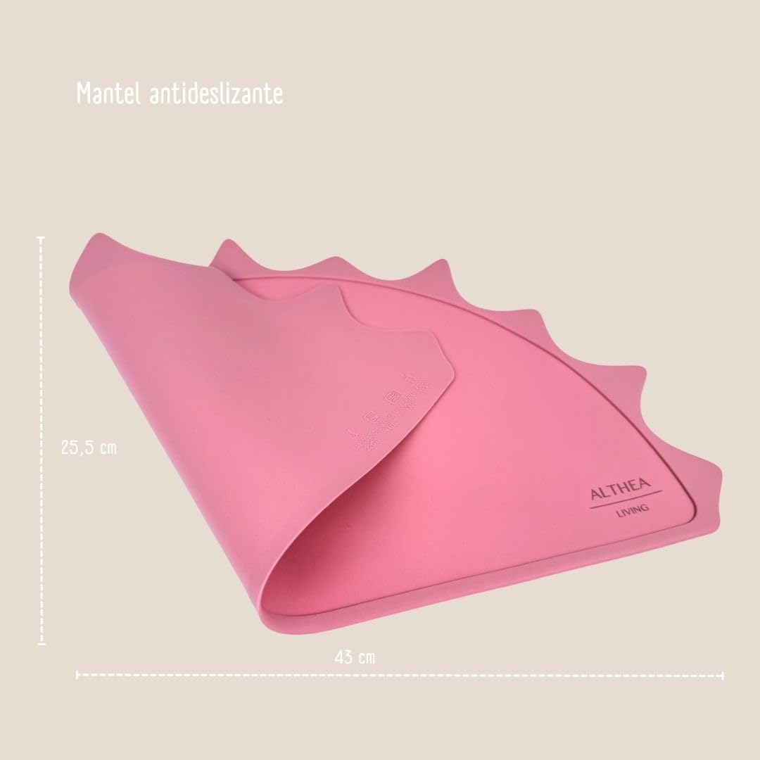 Vajilla De Silicona Orgánica - 15 Piezas - Rosa Profundo._4