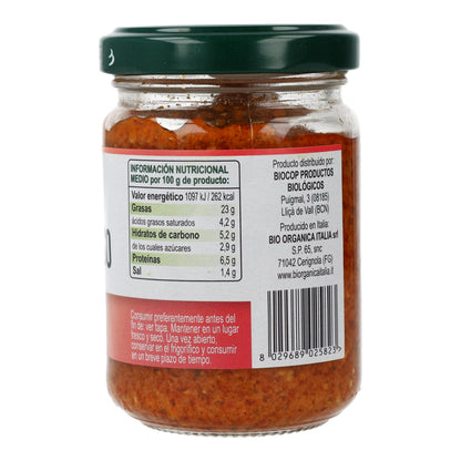 Pesto Rosso com Tomate Seco, Pecorino e Amêndoas Bio Demeter Organica Italia 130 gr