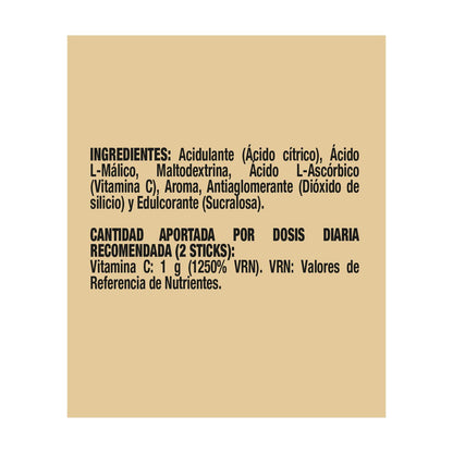 Vitamina C vegan para atletas Powergym 40 bastões