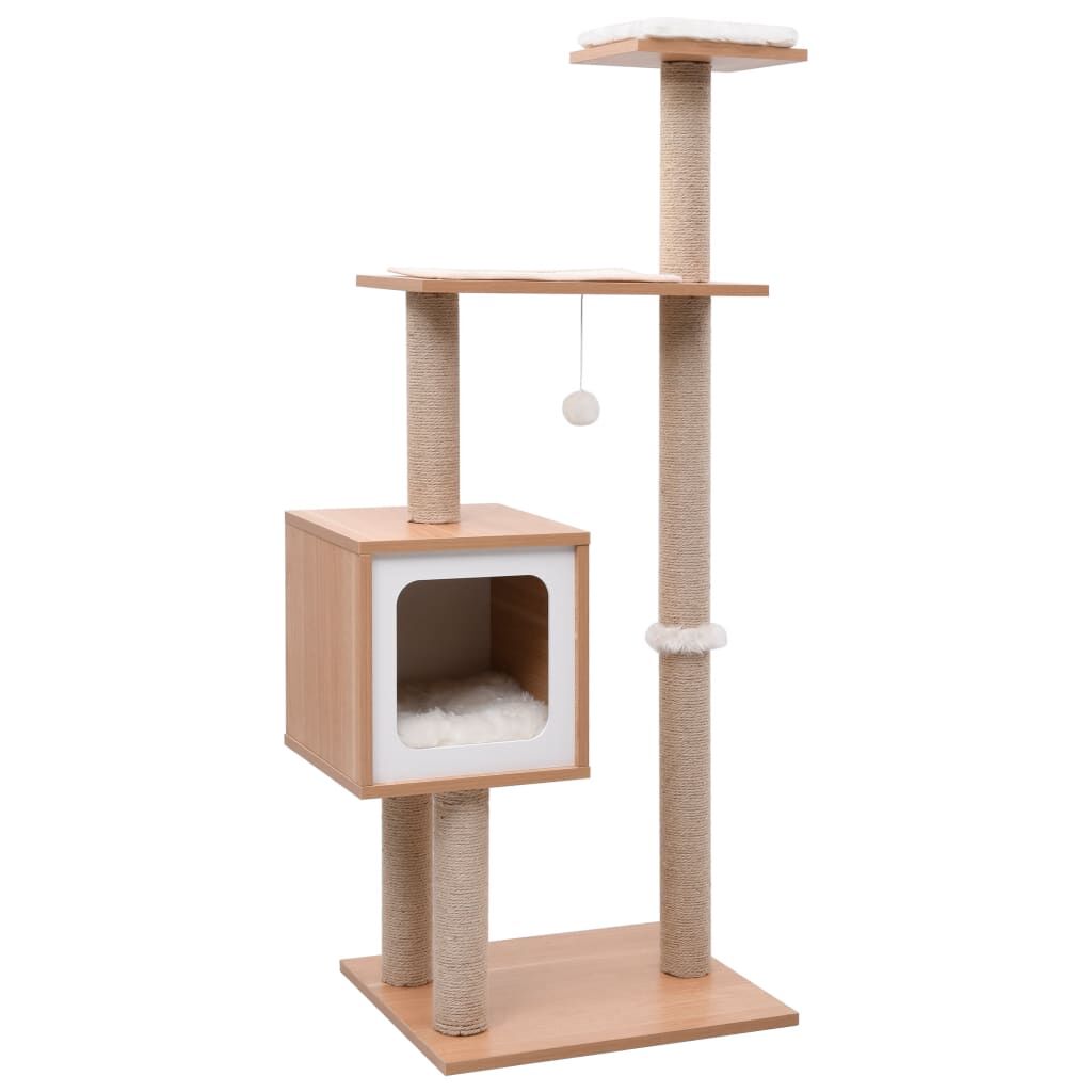 Vidaxl Rascador Para Gatos Con Alfombra Rascadora De Sisal 123 Cm_0