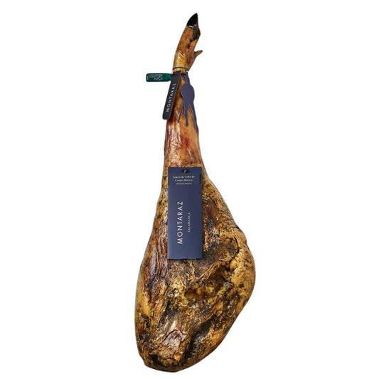 Montaraz® Jamon De Cebo De Campo Ibérico | 50% Raza Ibérica | Curación 24 Meses | Pieza De 8,5-9,5 Kg | 100% Natural_0
