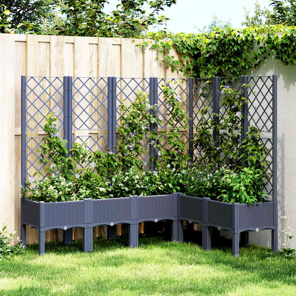 Jardinera Con Enrejado Pp Azul Gris 160x120x142 Cm_1