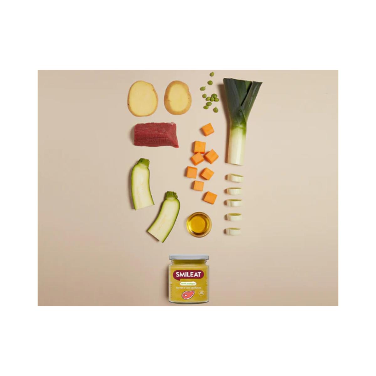 PROMOÇÃO 3x Smileat Organic Carne e Legumes em Pote +6 meses 230g