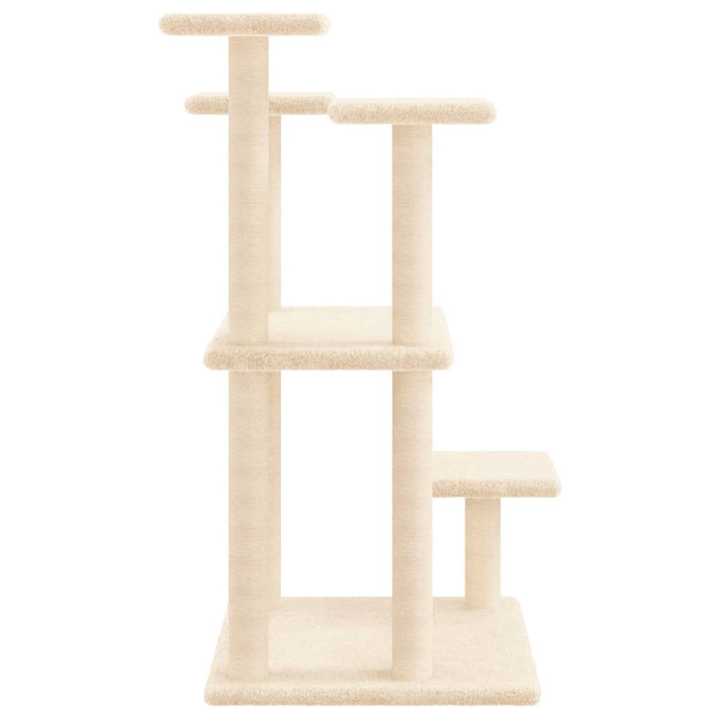 Vidaxl Postes Rascadores Para Gatos Con Plataformas Crema 98,5 Cm_4