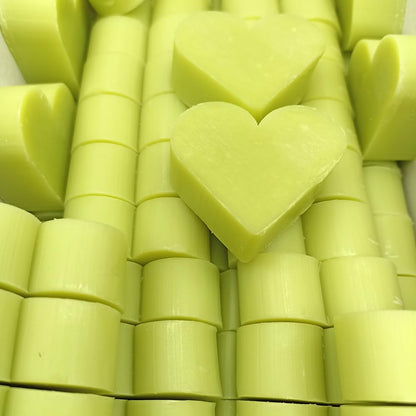 12 Jabones Aromáticos Con Forma De Corazón - Detalle Para Invitados De Eventos. Jabón Glicerina Aroma Té Verde_0