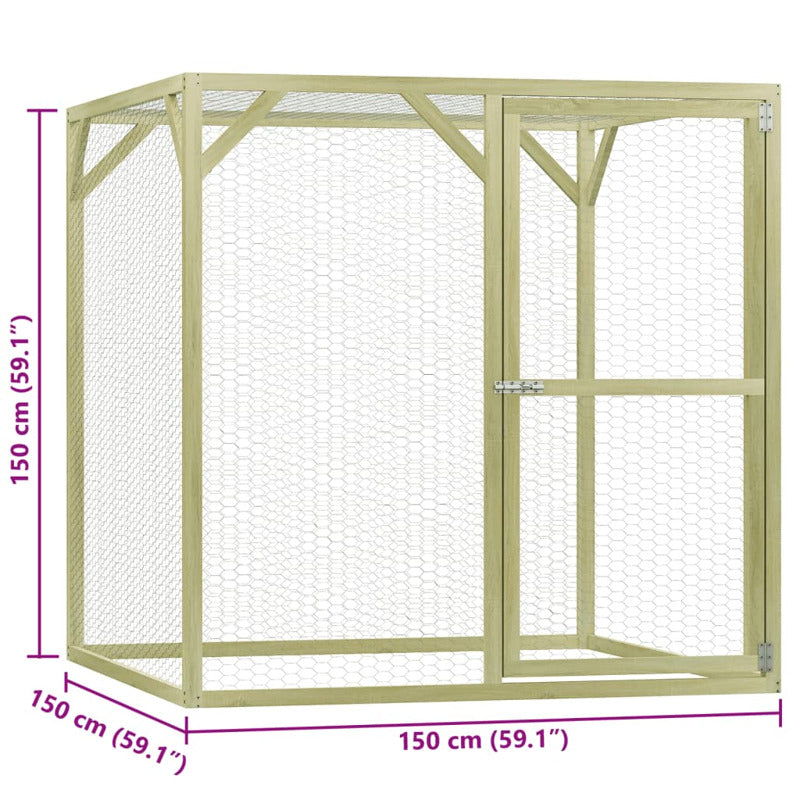 Vidaxl Jaula Gallinero Acero 1,5x1,5x1,5 M_5