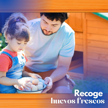 Gallinero Grande Para Exterior - Capacidad Para 8-12 Gallinas - Gallinero Calgary De Madera Con Cuatro Ponederos_4