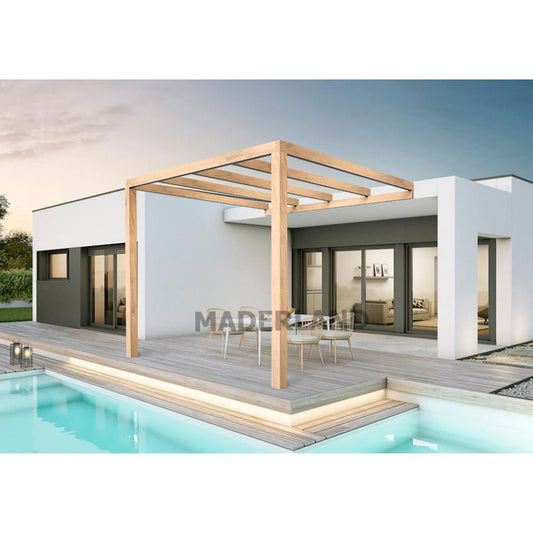 Pérgola de madeira anexa Burgos Maderland