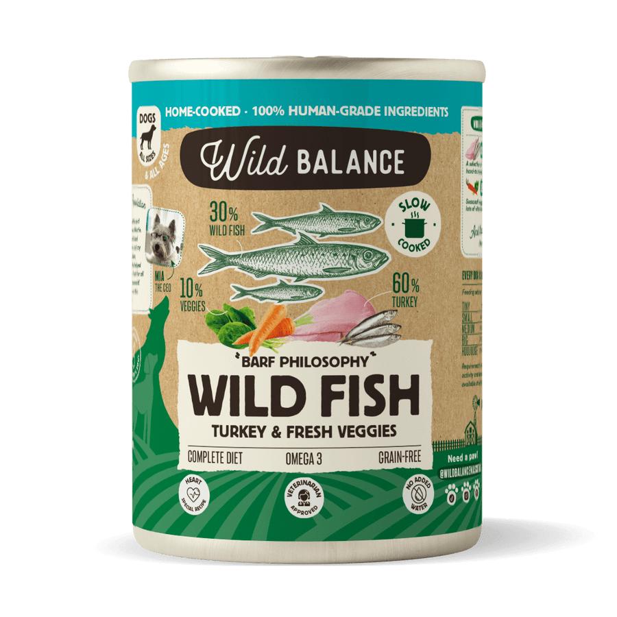 Wild Balance BARF Peixe e Peru Lata para Cães 400g