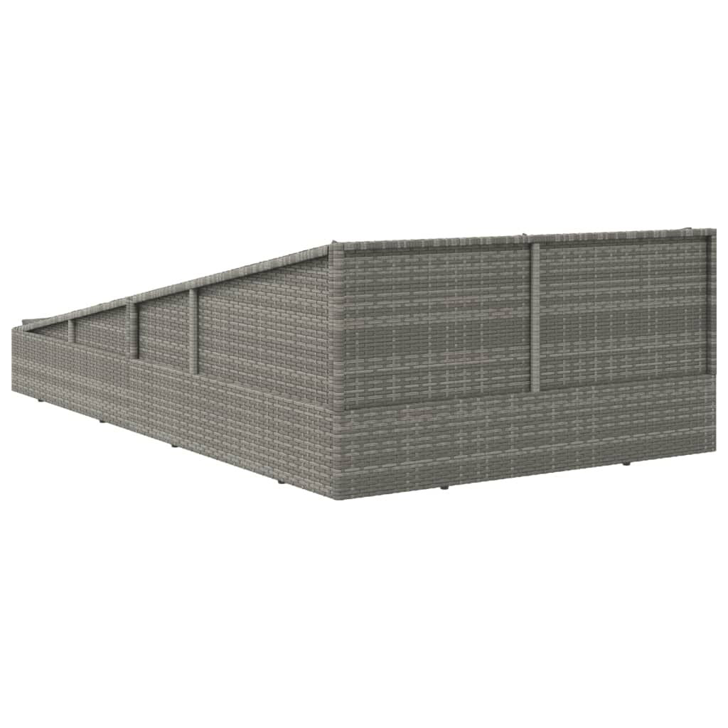 Vidaxl Tumbona Cama De Jardín Ratán Sintético Gris 110x200 Cm_4