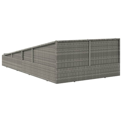 Vidaxl Tumbona Cama De Jardín Ratán Sintético Gris 110x200 Cm_4