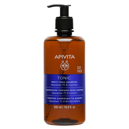 Champô tonificante para homem contra a queda de cabelo - Ecopack APIVITA, 500 ml