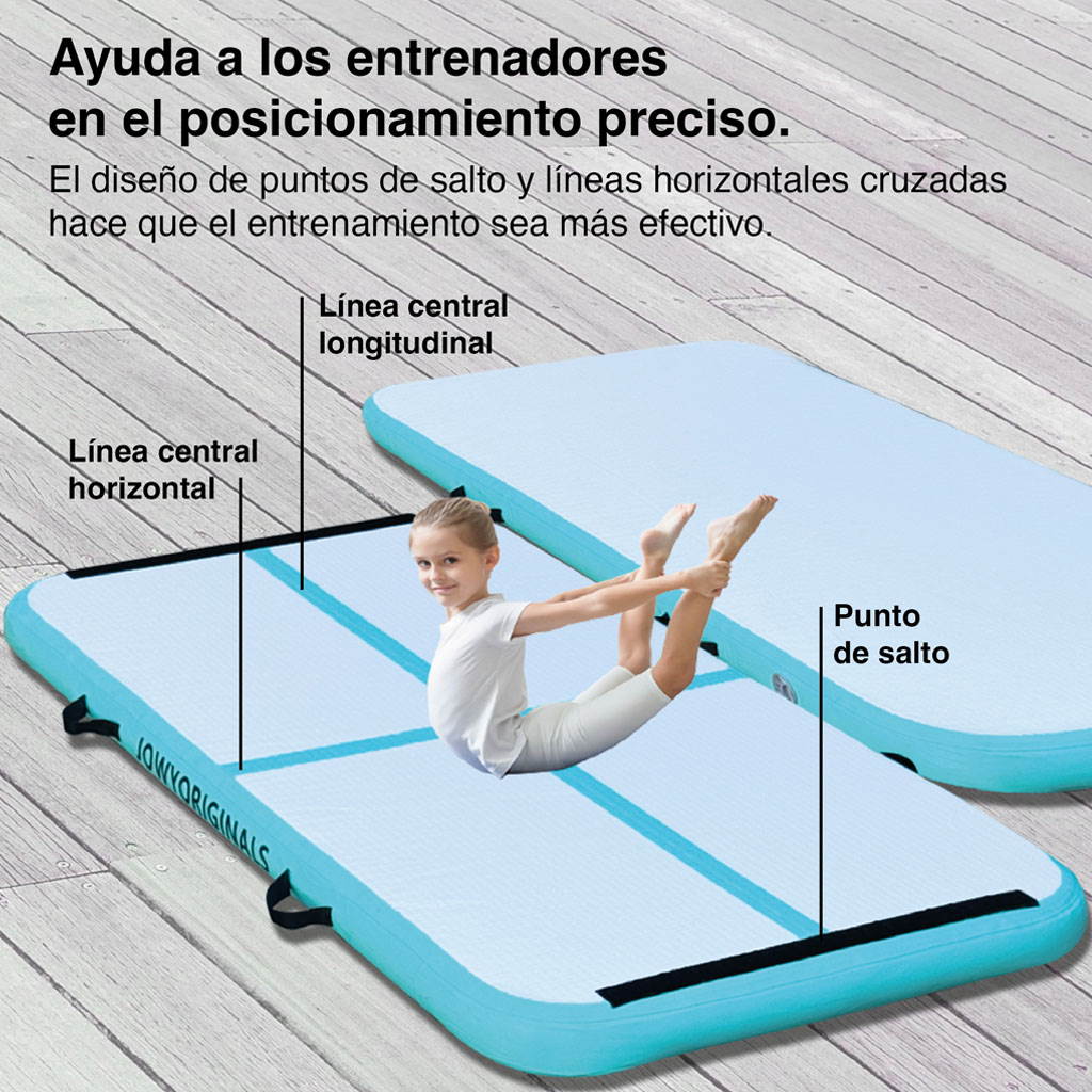 Jowy Airtrack 200x100x10cm Colchoneta Inflable, Color Azul_1