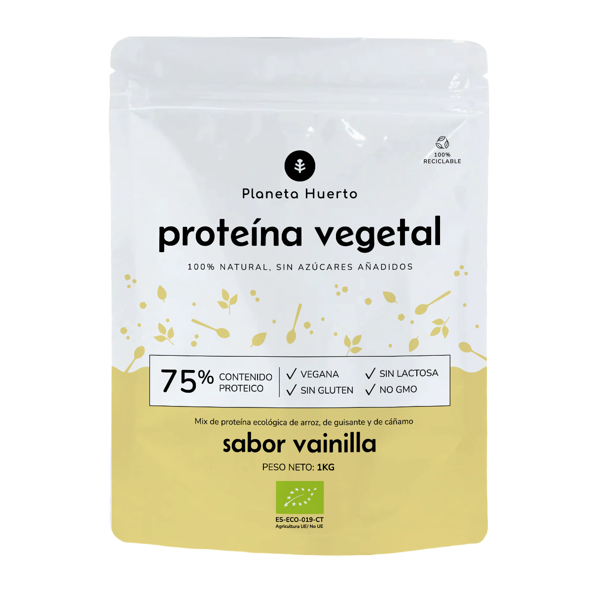 Proteína Vegetal Eco 75% Baunilha Planeta Huerto 1Kg