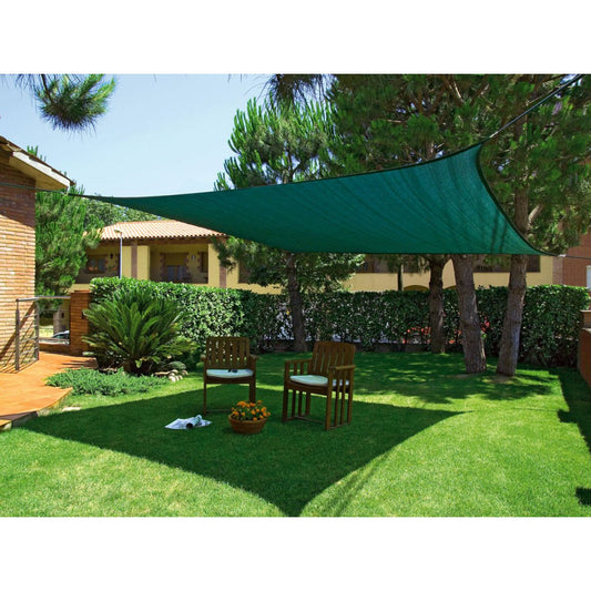Kit de vela de sombra quadrada Sunnet 3,6 x 3,6 m Verde Nortene