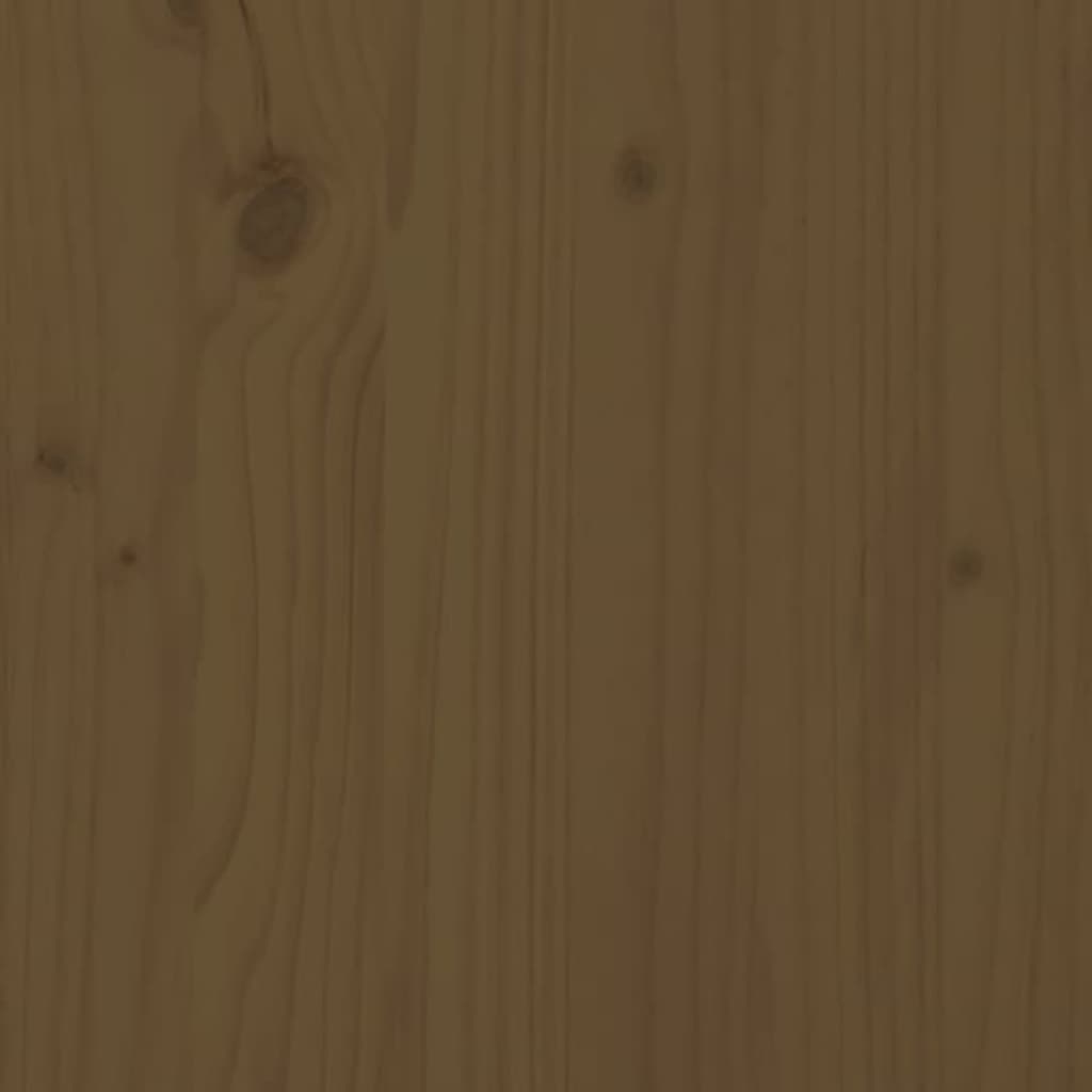 Mueble Zapatero De Madera Maciza Pino Marrón Miel 110x34x52 Cm / Vetonek_5
