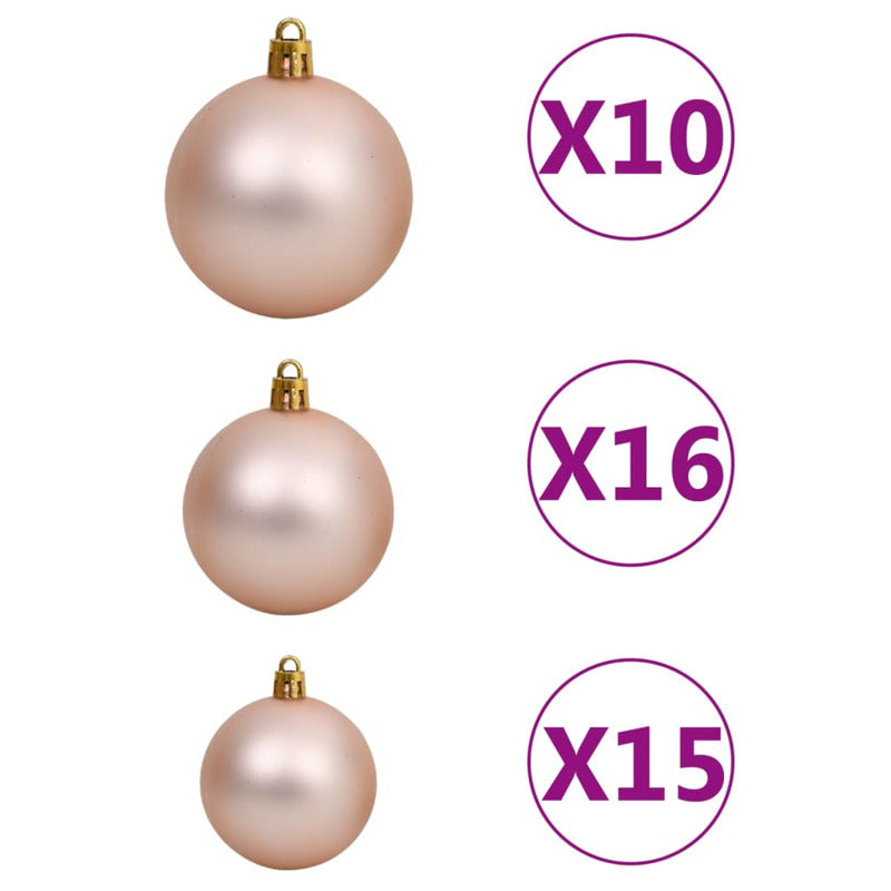 Vidaxl Árbol De Navidad Artificial Invertido Con Luces Y Bolas 210 Cm_5