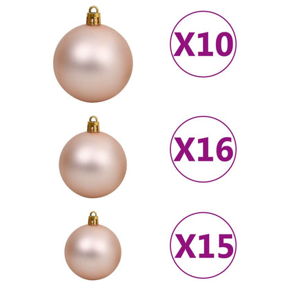 Vidaxl Árbol De Navidad Artificial Invertido Con Luces Y Bolas 210 Cm_5