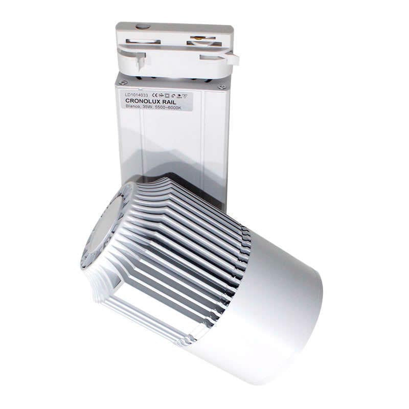 Foco Carril Monofásico Cronolux Chip Cree Led, Blanco 30w, Rf Regulable, Blanco Neutro, Regulable_4
