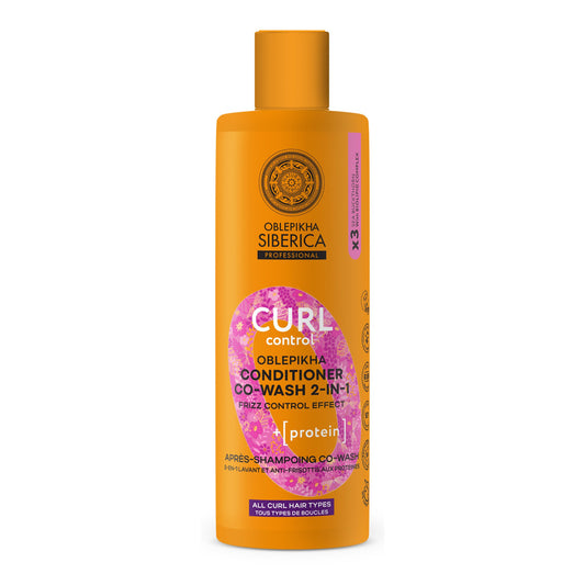 Condicionador co-wash 2 em 1 com proteínas "CURL CONTROL", Natura Siberica, 400 ml