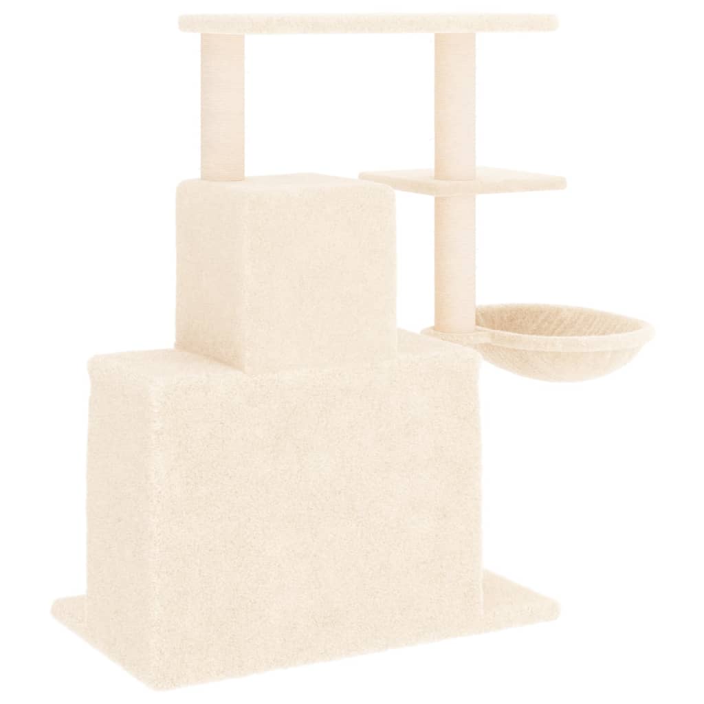 Rascador Para Gatos Con Postes De Sisal Color Crema 83 Cm_4