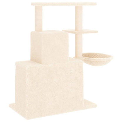 Rascador Para Gatos Con Postes De Sisal Color Crema 83 Cm_4