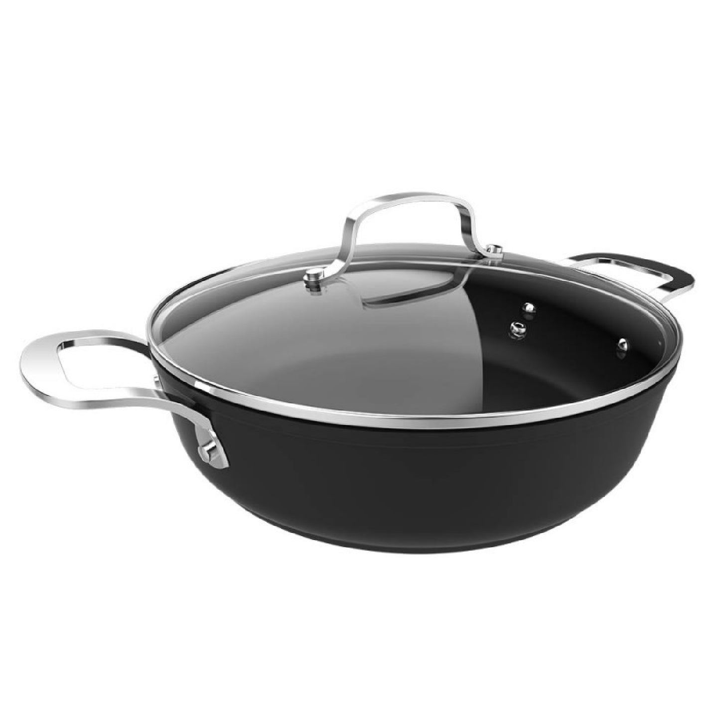 Olla Baja Polka Fantasy 28 Low Pot Silver. 28 Cm, Capacidad 4,1 L, Aluminio Forjado, Revestimiento Antiadherente Whitford Eterna, Libre Pfoa, Apta P_0